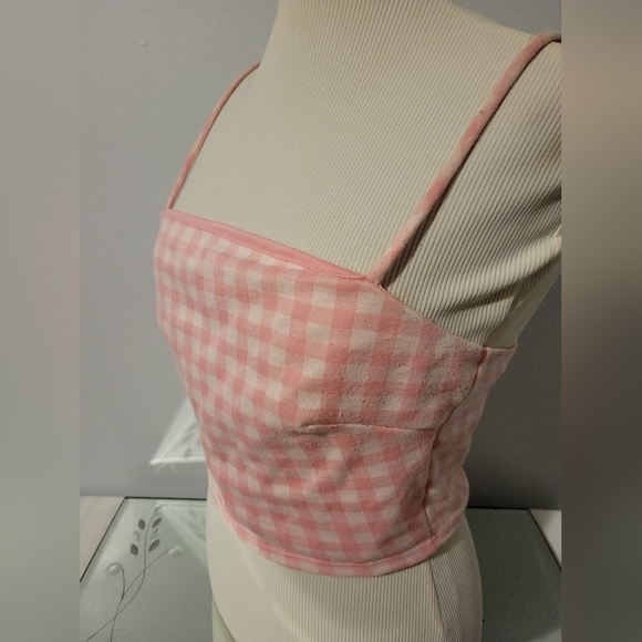 TWO CHOCOLATE RETRO CHECKERED CROP TOP - Picture 8 of 16